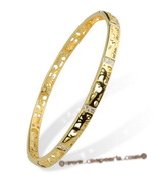 babr014 Wonderful carve Brass bangle and bracelet with Gold Plated