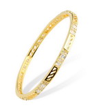 babr022 Ritzy Queen sparkly Rhinestone brass cuff Bracelet with 14K Gold Plating