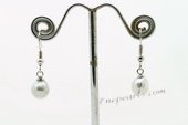Bape001 Unique Baroque Akoya pearl Dangle Earring in Silver toned