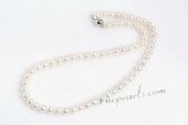Bapn014 Simple Elegant Hand knotted B Grade Akoay Pearl Princess Necklace