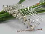 hcj005 Pearl,crystal & rhinestone bridal comb for wholesale