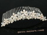 hcj010 wholesale crystal and pearl Bridal Comb jewelry