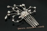 bcj032 Hand-crafted sparking Rhinestones Side & Back bridal Comb