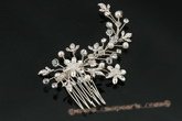 bcj034 Graceful pearl& Rhinestones Side & Back bridal Comb