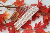 Bcj045 Silver-toned Freshwater Pearls Bridal Hair Comb