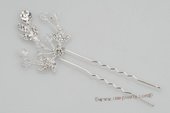 bcj054 Stunning Floral Vine Hair Pin with Sparkle Rhinestone& Crystal