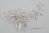 bcj063 Hand-crafted Side & Back bridal Comb with  sparking Rhinestones