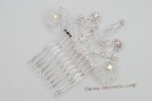 bcj065 Beatiful  Rhinestones Side & Back bridal Comb