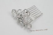 bcj077 Graceful Side & Back bridal Comb with sparking Rhinestones