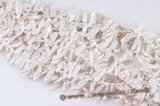 biwa26 6*20mm White Side-drilled Freshwater Stick Biwa Pearl Strand