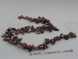 blister006 five strands 10*17mm coffee color blister freshwater pearls