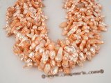 blister1001 Five strands Lightsalmon 6-7mm freshwater blister pearl strands onsale