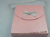 box017 20pcs Cardboard Portable Jewelry set Box in pink color