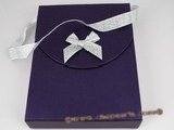 box039 wholesale 20pcs drak purple Cardboard Portable Jewelry Box