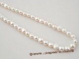 bread06 Good quality 8.5-9mm white color loose bread pearl  strand in wholesale