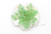 Brooch076 Green Faceteed Crystal Culster Flower  Brooch in wholesale