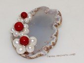 brooch119 Trendy flower design mother of pearl shell brooch in wholesale