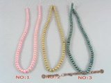 BS07 5pcs 6-7mm dye color freshwater button pearl loosen strands