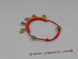 bsb001 teeny red cord baby sterling silver adjustable bracelet
