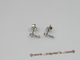 bse002 5 pairs Sterling Silver key design baby earrings wholesale