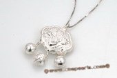 bsp006 Sterling Silver lock shape pendant for children with 16 inch Box Chain