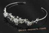btj036 Mystique rhinestone flowing floral Princess Tiara