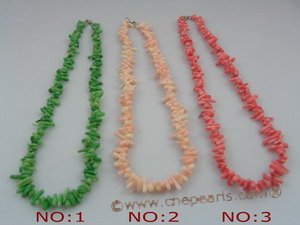 cn002 stunnting branch coral beads necklace with lobster clasp