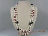 cn105 coral and black agate rope christmas necklace jewelry