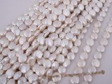 coin024 8.5-9.5mm white coin freshawater pearl strands for wholesale