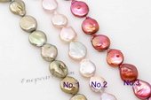 coin032 wholesale 15*26mm fine quality oval freshwater coin pearl strand