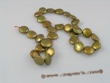 coin_06 12mm champagne cultured freshwater coin shape pearls strands