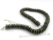coin_10 12-14mm olive green cultured freshwater coin shape pearls strands