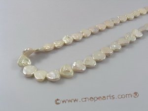 cultured pearl strands 10-11mm white heart shape coin pearl strands for  wholesale--coin_20 Cnepearls Ltd