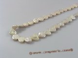 coin_20 10-11mm white heart shape coin pearl strands for wholesale