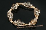 Crbr024 Gradual Size Roundel Austria Crystal Stretchy Bracelet