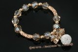 Crbr028 Handmade Faceted Austria Crystal Stretchy Bracelet