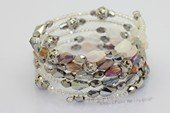 crbr053 Man Made Gemstone Wrap Bracelet Jewelry With Different Color Beads
