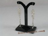 cre001 crystal cluster dangling sterling earrings for bridesmaids