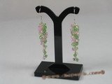 cre003 Austria crystal cluster dangling sterling earrings for the bride
