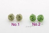 Cre024 Sterling Silver Shamballa Stud Earrings in wholesale