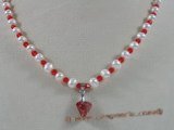 crn026 cultured pearl& faceted chinese crystal necklace in wholesale
