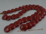 cs004  18mm coin shape red coral strands wholesale, 16"