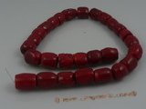 cs006 17*19mm tubby red coral strands wholesale, 16"in length
