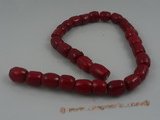 cs007 12*17mm tubby red coral strands wholesale, 16"in length