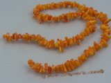 cs009 jacinth branch coral beads strands wholesale, 16"in length