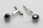 cufflink011 9.0-10.0 mm AA+ Grade Tahitian Baroque Cufflink Set