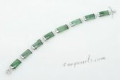 gbr012 Fancy Sterling Silver chineselink chinese jade bracelet