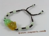 gbr019 Fancy brown cord jade adjustable bracelet in wholesale
