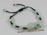 gbr021 Fancy green cord green jade adjustable bracelet on sale