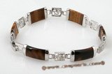 gbr034 Silver plated stunning tiger eye's Chinese Link Bracelet